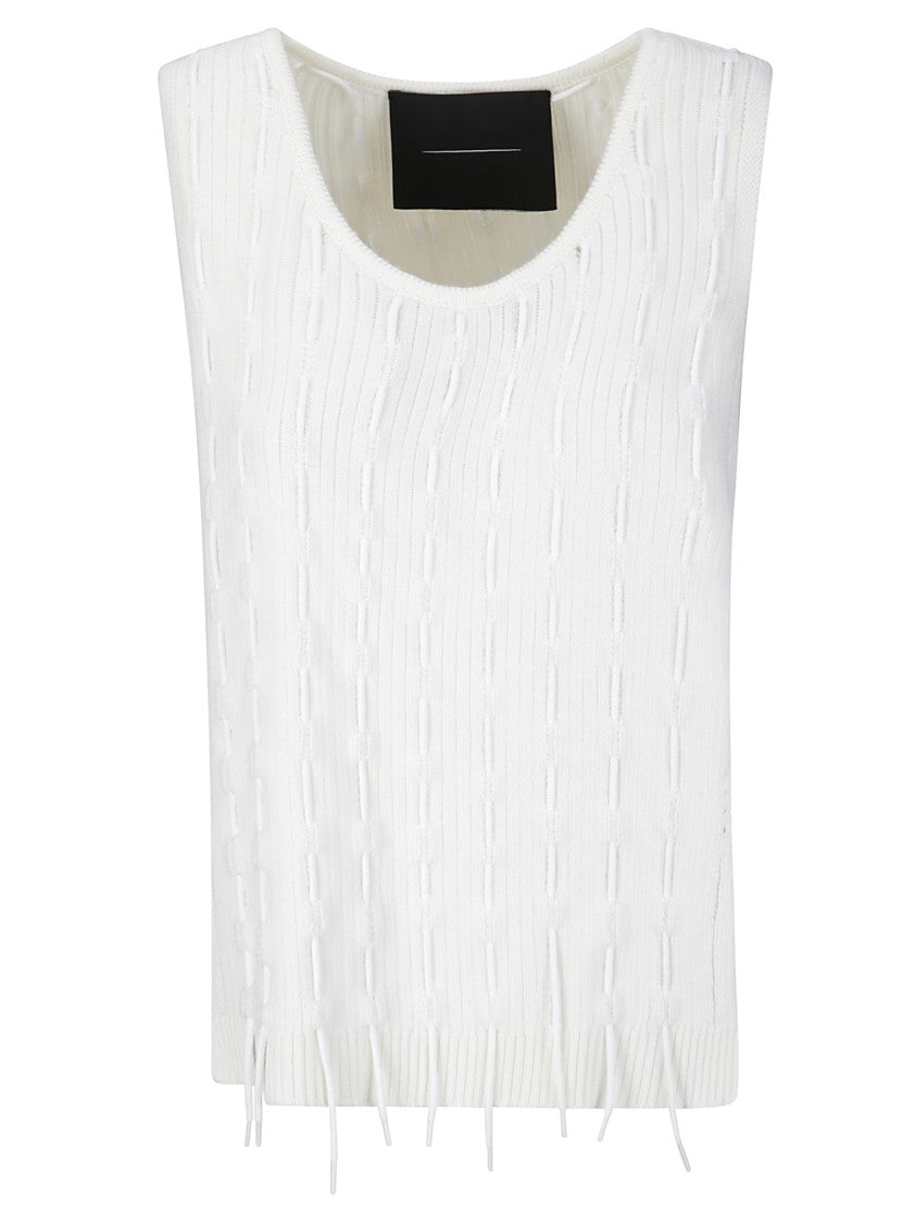 Institution Wool Top With String Inserts