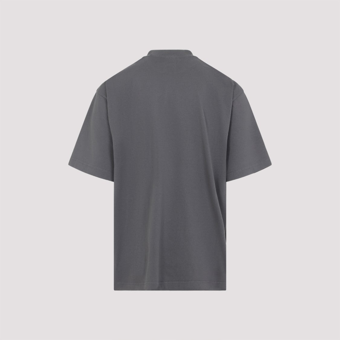 Balenciaga Cotton Grey T-Shirt With Embroidered Logo