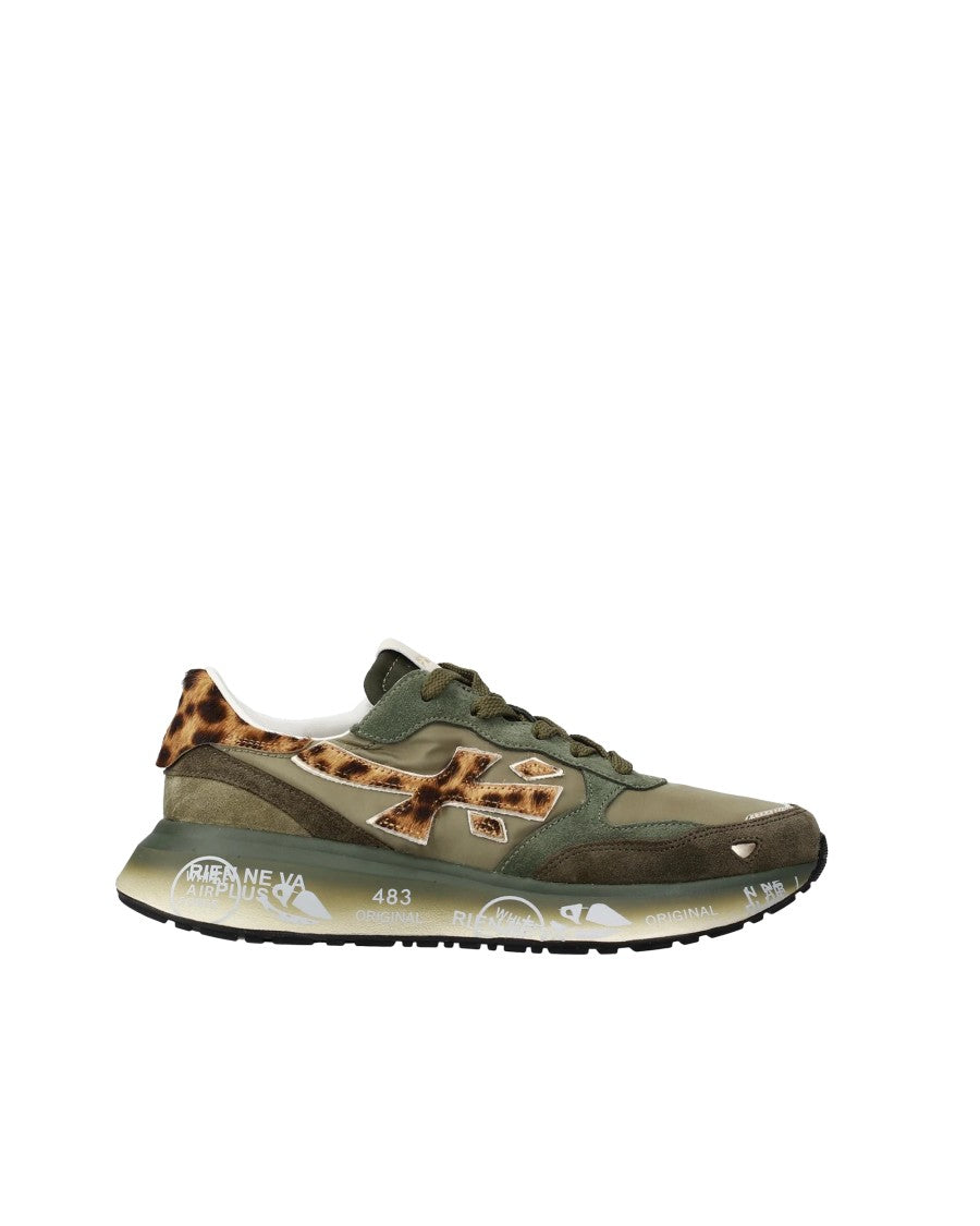 Premiata Sneakers Lauryn Military Green/Leopard