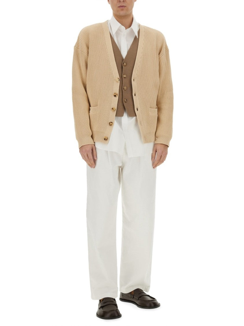 Moschino Relaxed Fit Organic Cotton Blend Cardigan