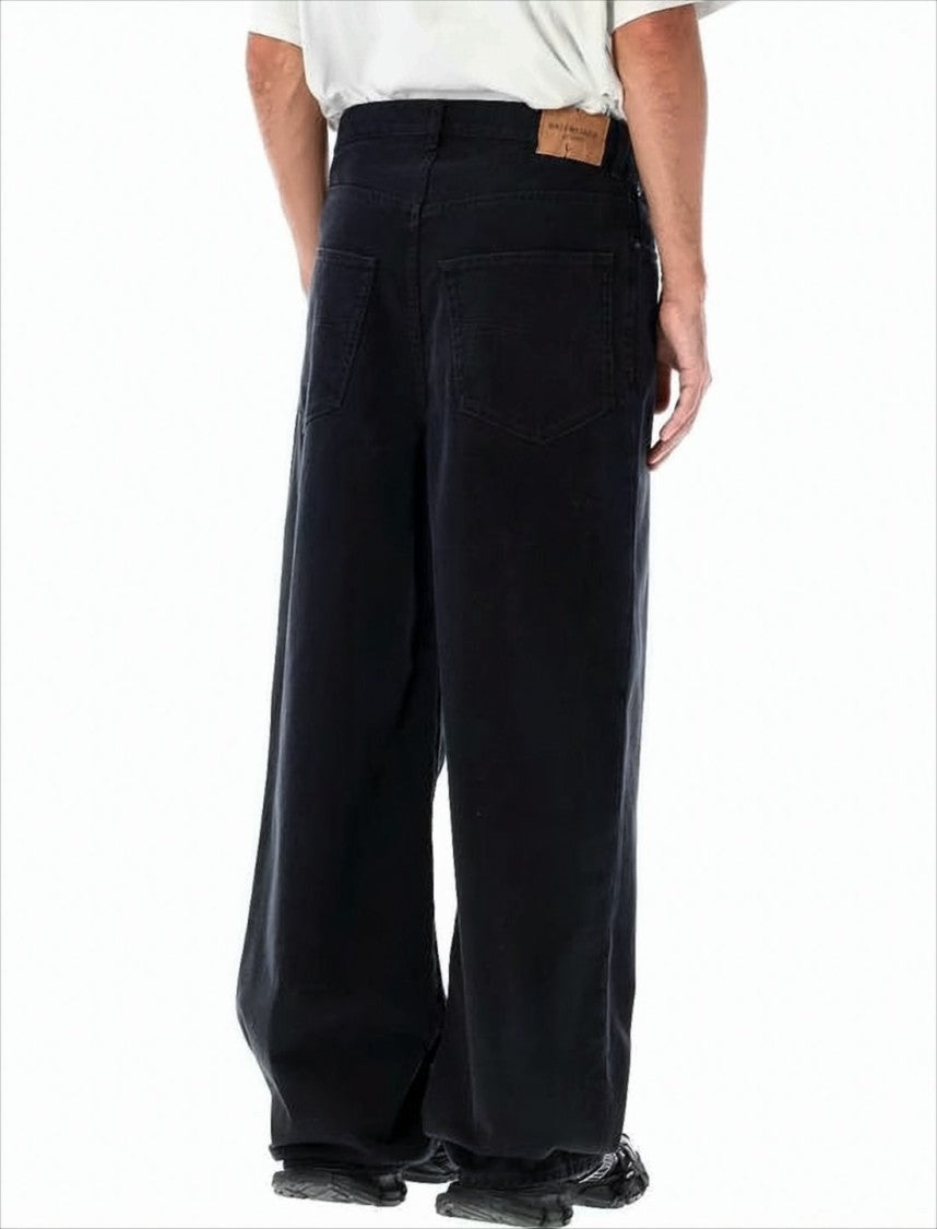 Balenciaga Wide-Leg High-Waist Denim Pants With Classic Five-Pocket Styling