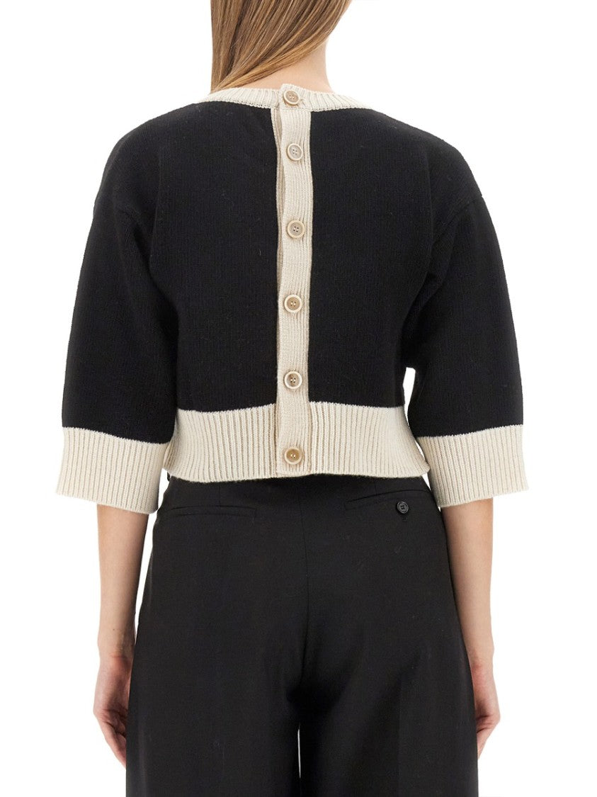 Marni Cropped Jersey With Bold Logo