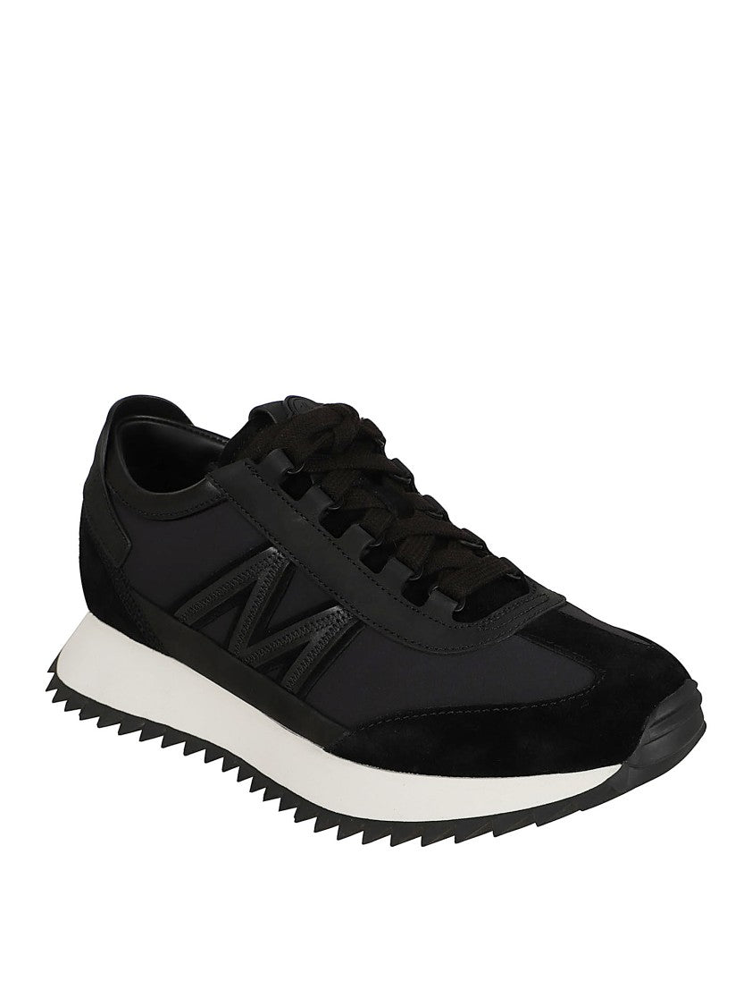 Moncler Nylon And Suede Leather Sneakers
