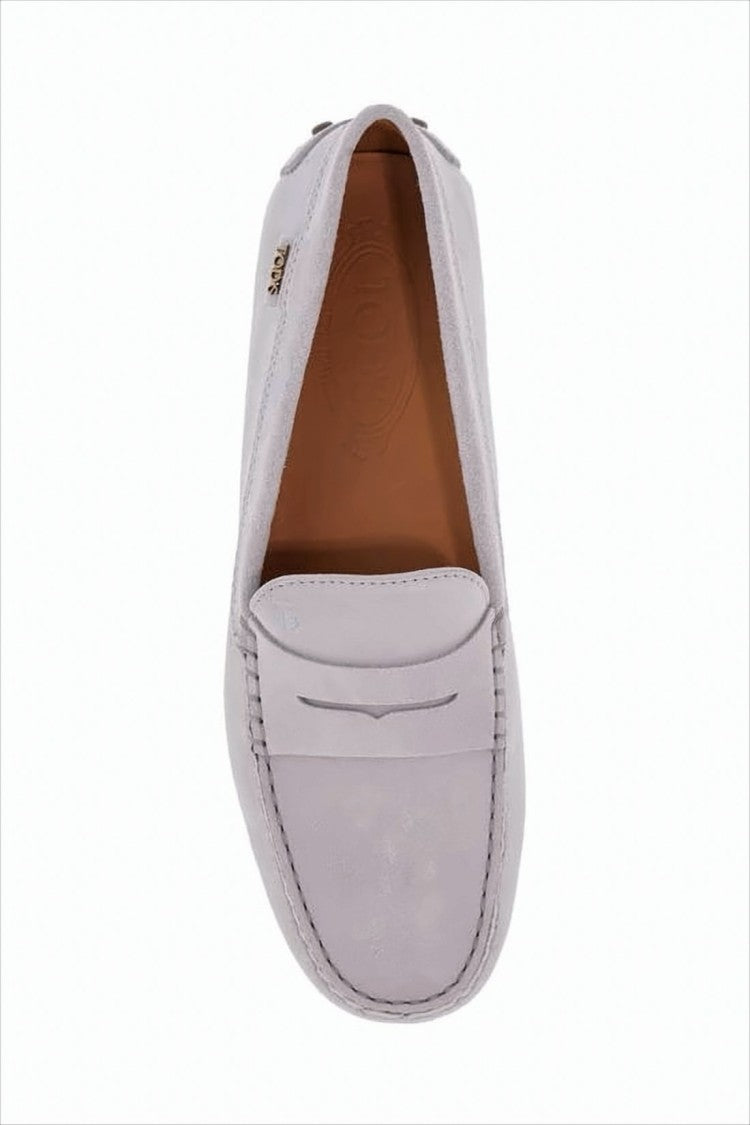 Tod's Suede Loafer With Penny Strap And Rubber Grips