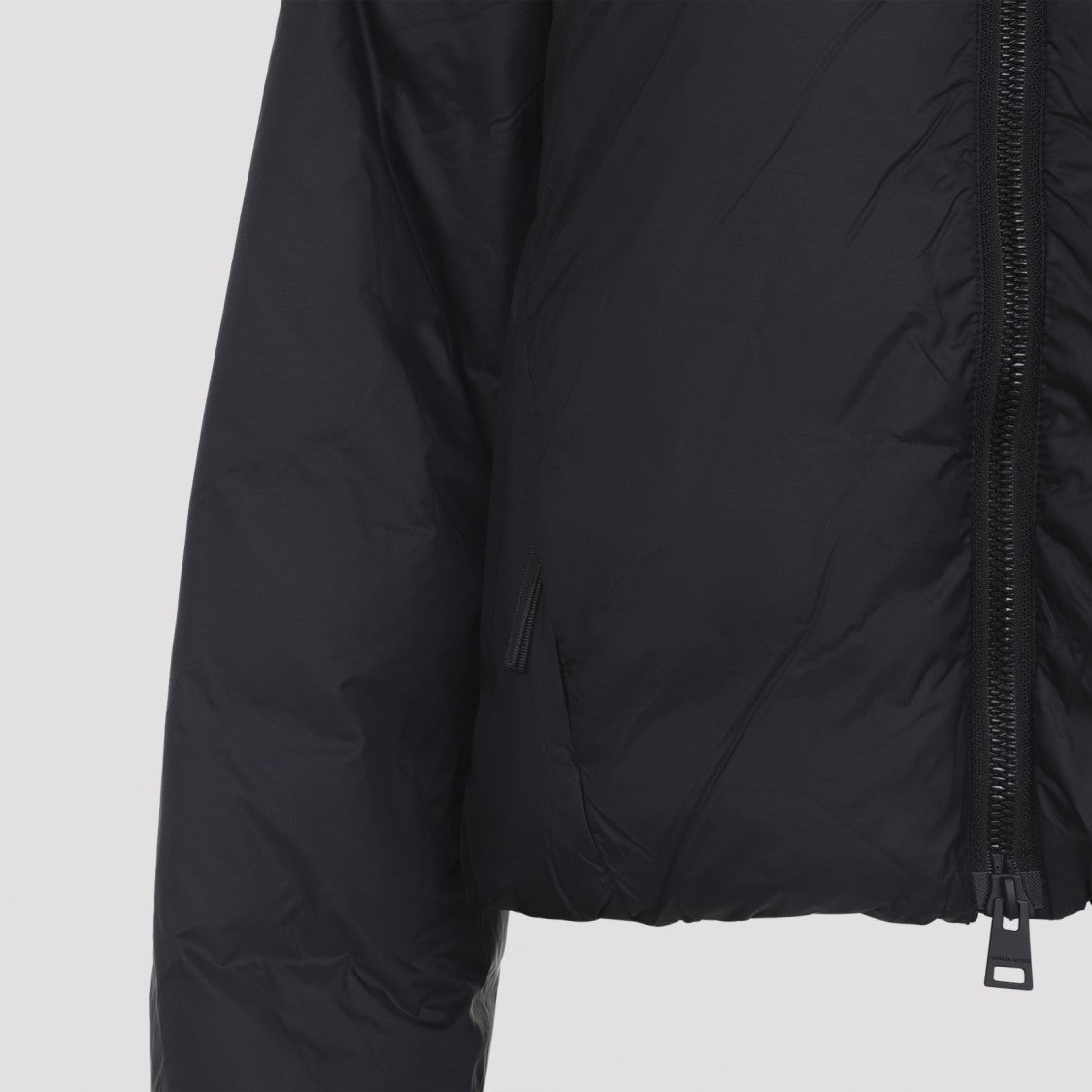 Canada Goose Tailored Black Quilted Down Jacket With Hood