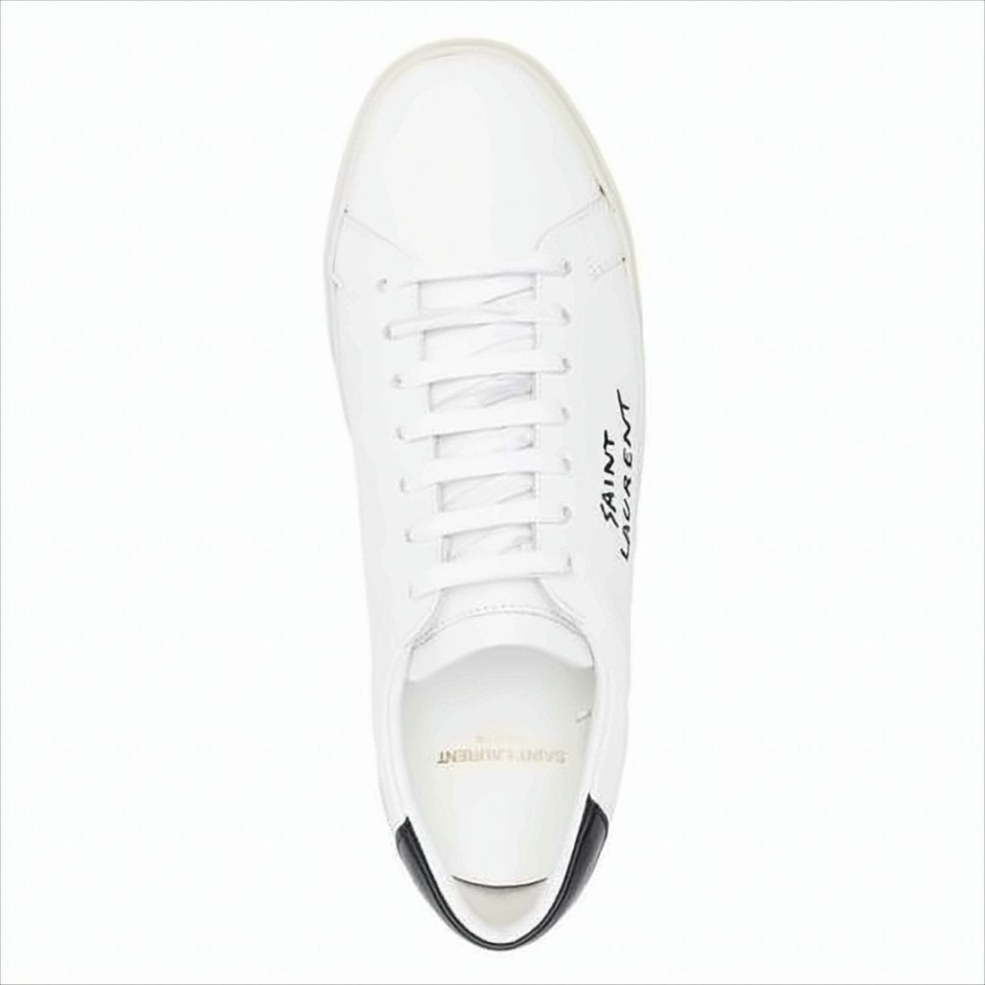 Saint Laurent Smooth Calfskin Low-Top Sneakers With Handwritten Logo