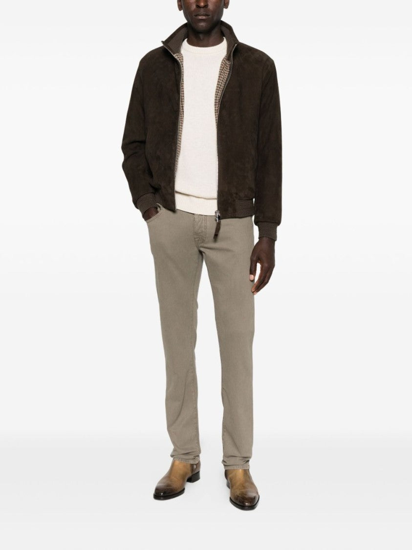 Woolrich Relaxed Fit Beige Knit Sweater