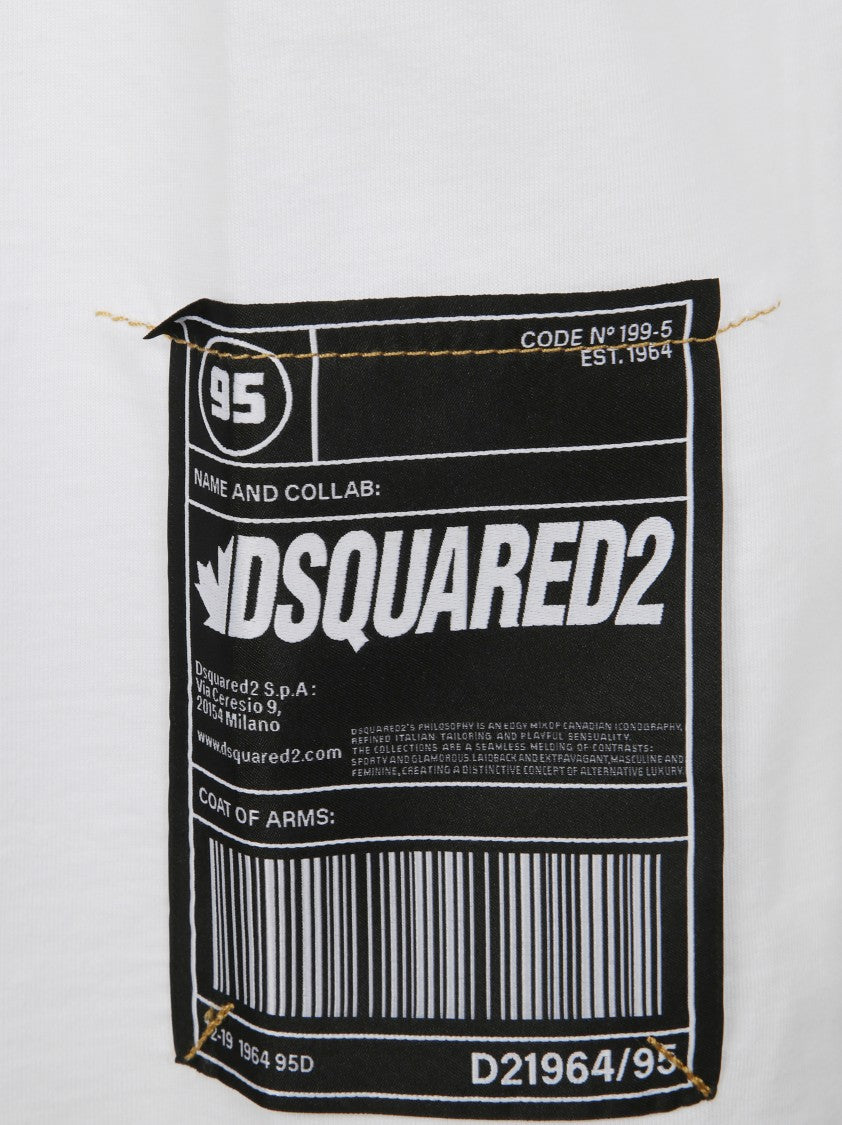 Dsquared2 Loose Fit T-Shirt With Distinctive Side Detail