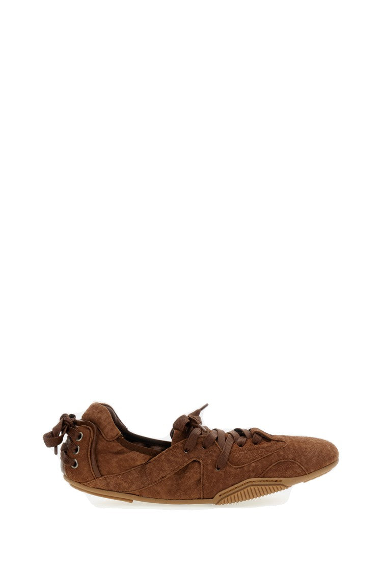 Acne Studios Brown Sneakers With Classic Silhouette And Smooth Finish