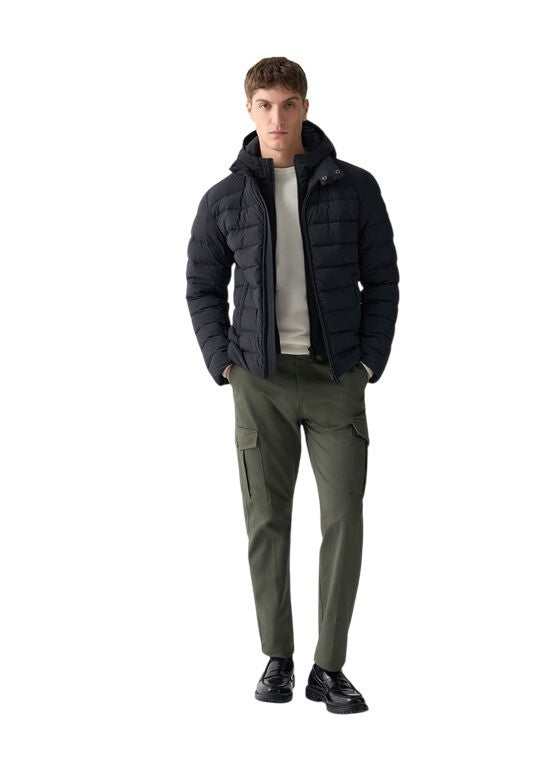 Colmar Originals Quilted Black Down Jacket With Hood
