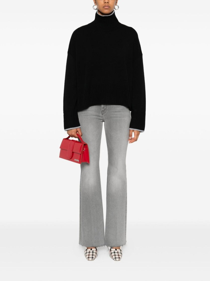 Pinko Loose-Fitting Sweater With High Ribbed Neckline