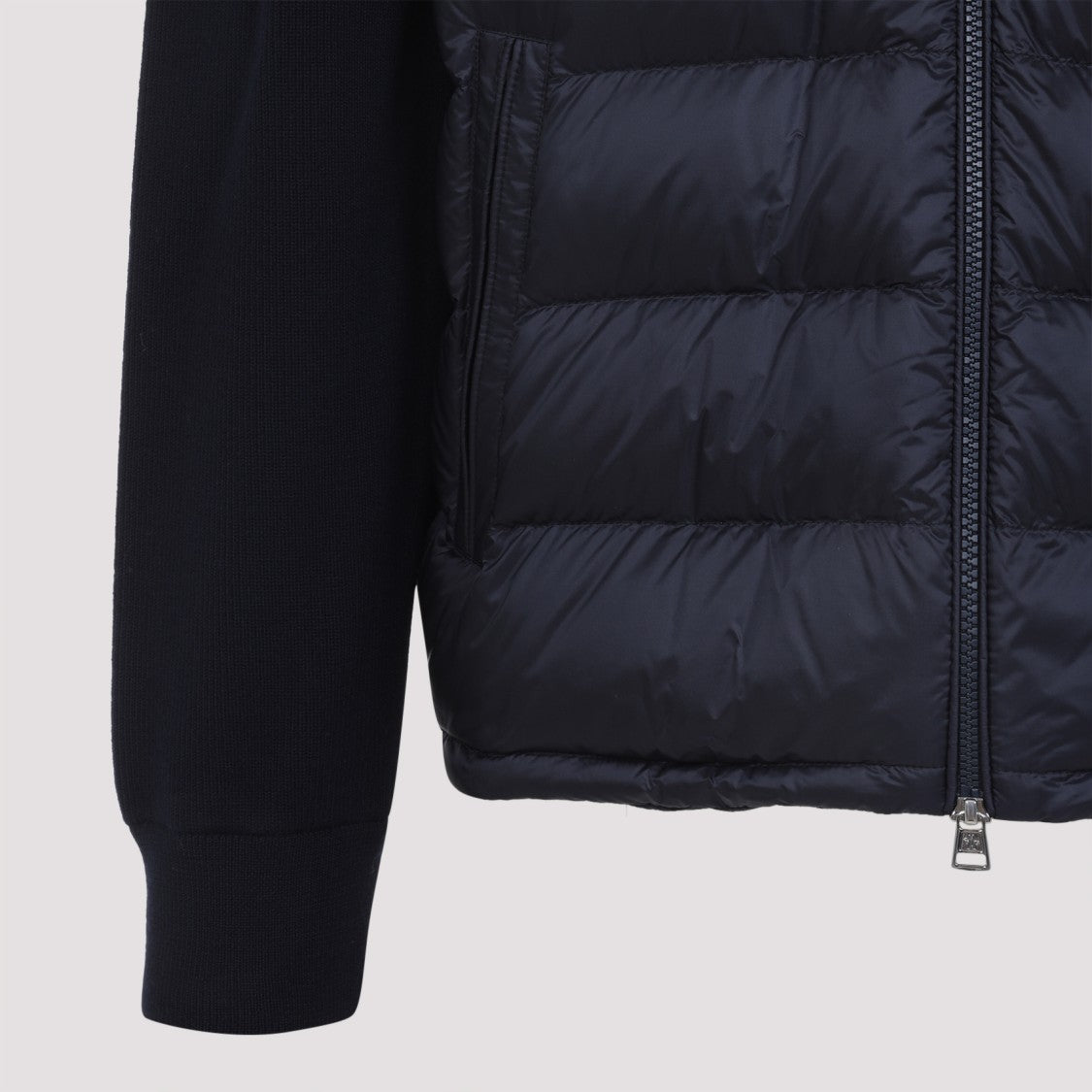 Moncler Blue Virgin Wool Cardigan