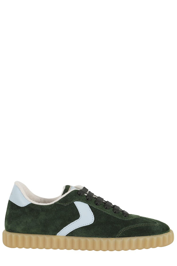 Voile Blanche Low-Top Suede Sneakers With Textured Sole