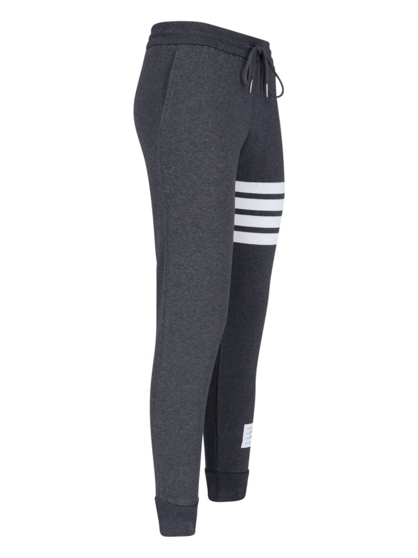 Thom Browne "Loopback 4-Bar" Sweatpants – Dark Grey