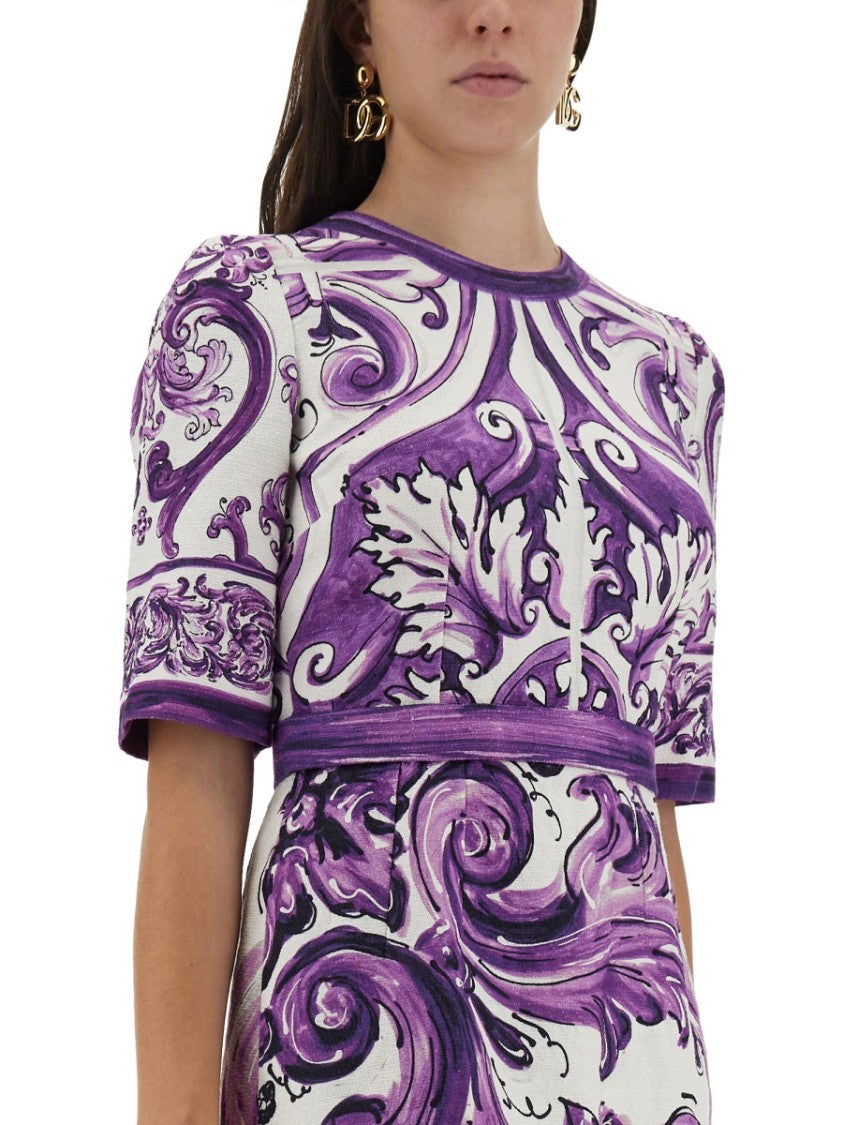 Dolce & Gabbana Baroque-Inspired Majolica Print Mini Dress