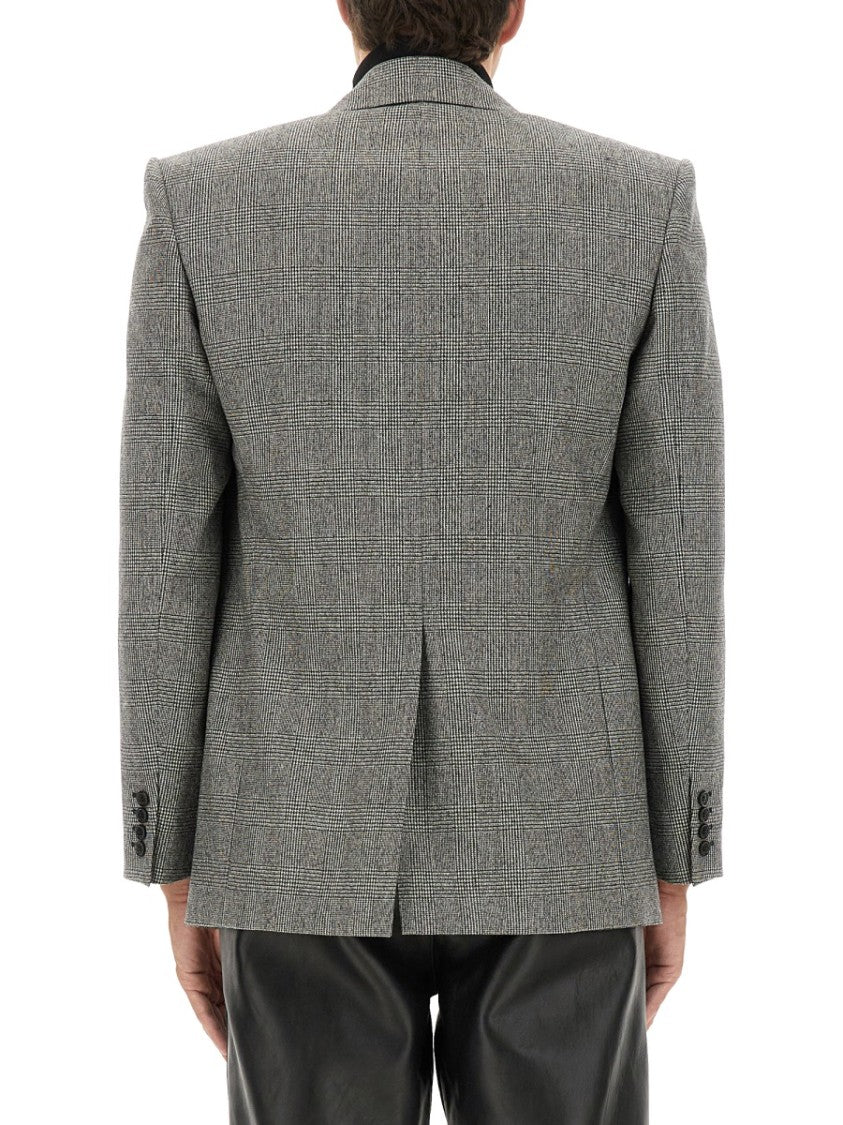 Saint Laurent Single-Breasted Wool Flannel Jacket