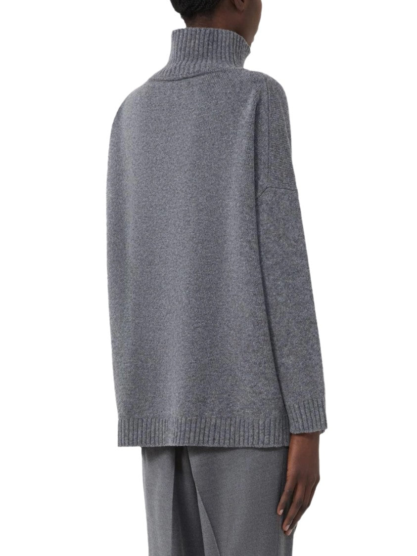 Max Mara Classic Anthracite Virgin Wool Sweater