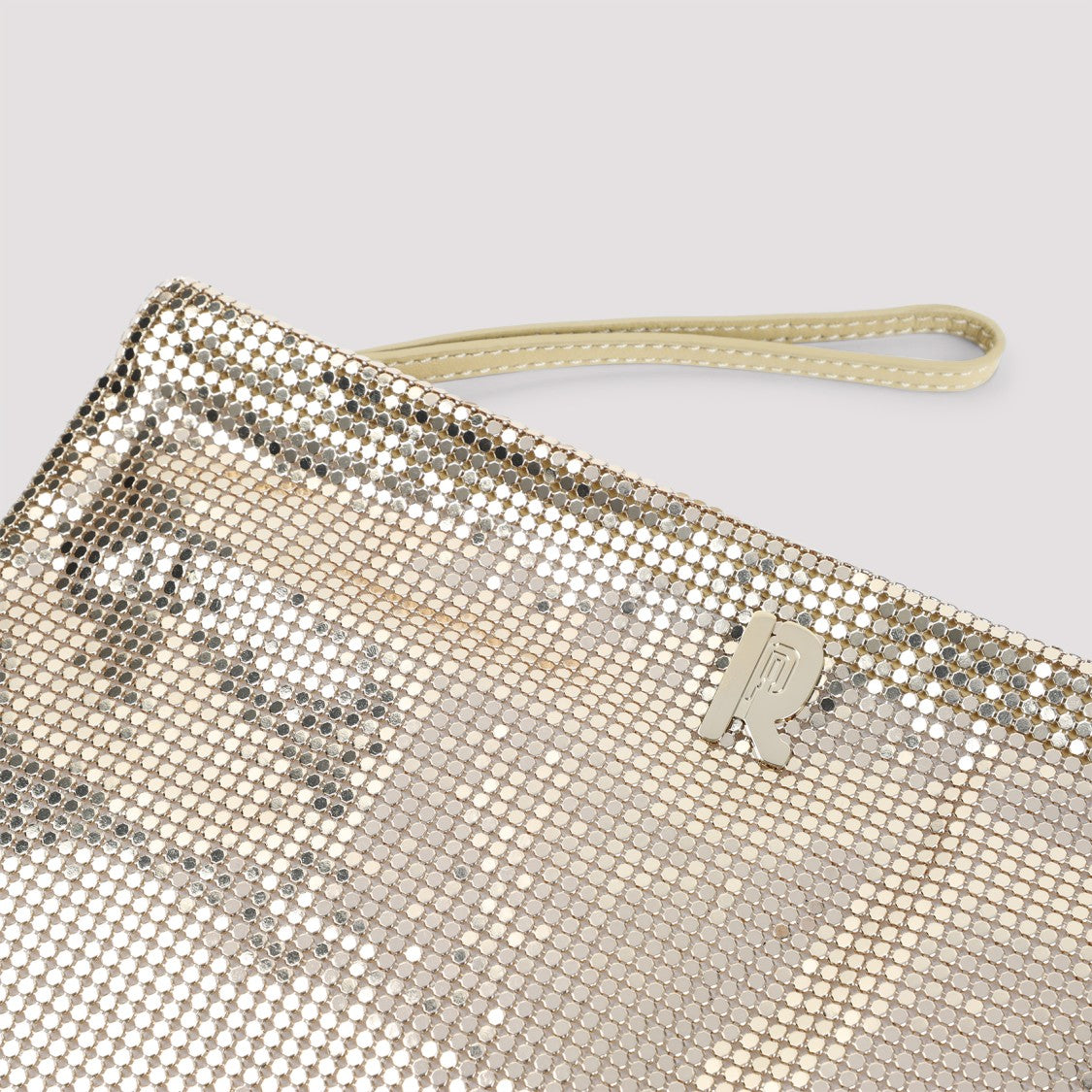 Rabanne Gold Brass Pochette Handbag