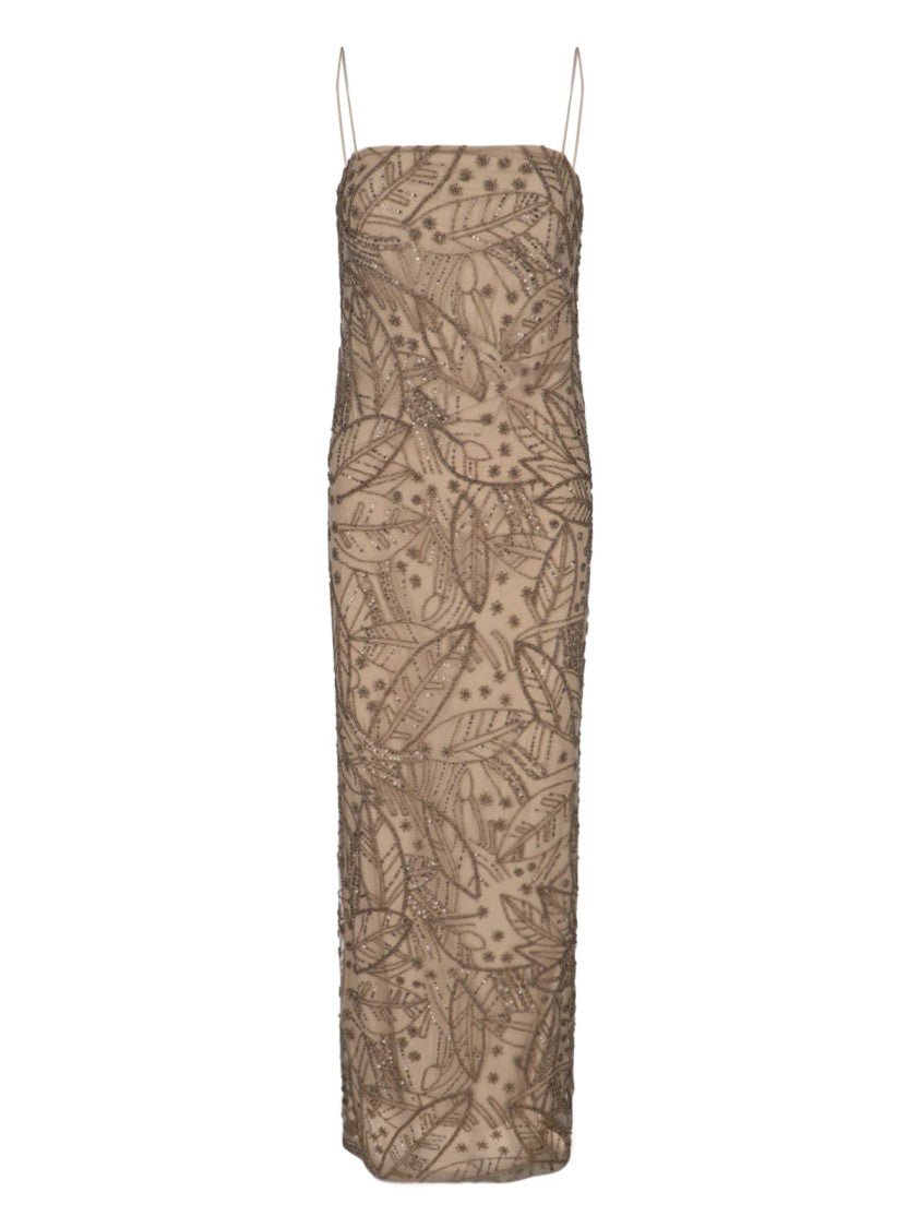 Polo Ralph Lauren Beaded Net Dress – Brown