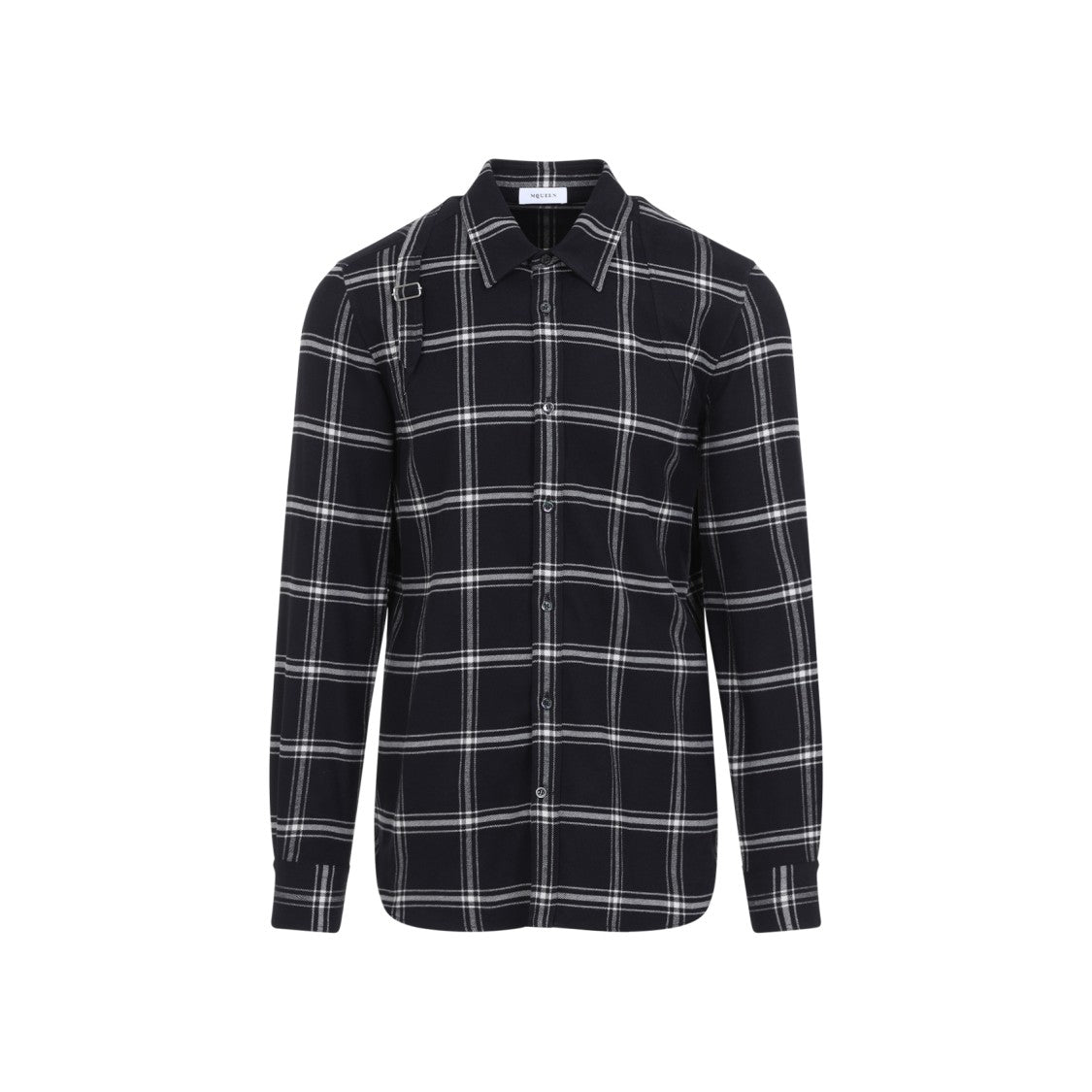 Alexander Mcqueen Black Plaid Shirt
