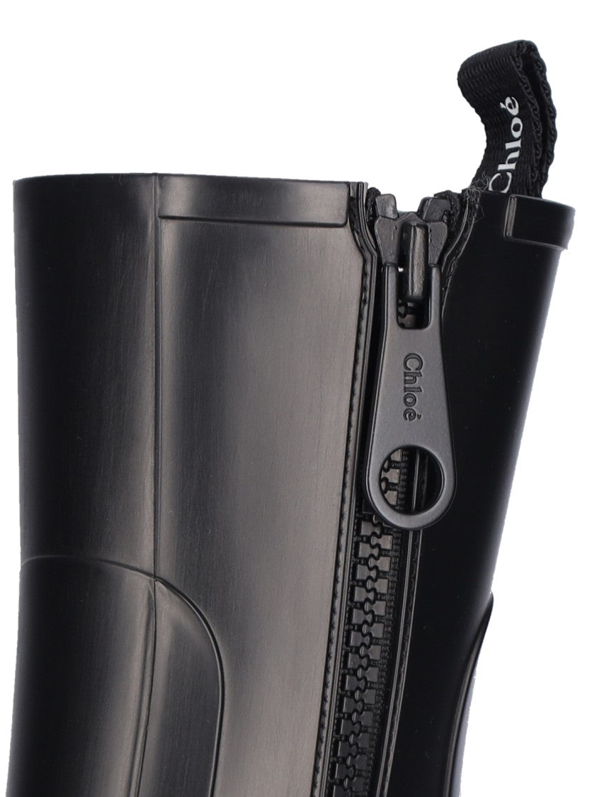 Chloé Waterproof Wellington Boots "Betty" – Black
