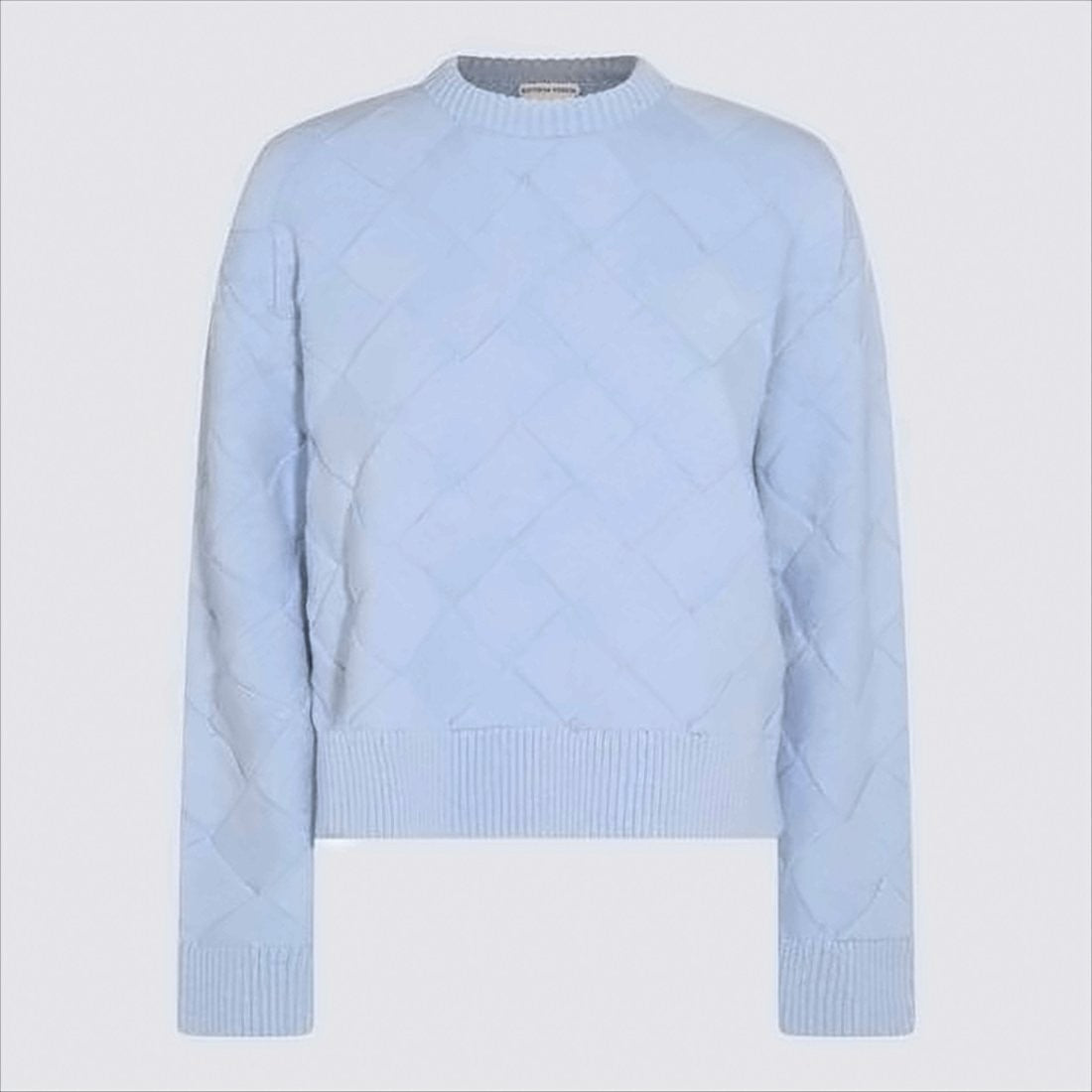 Bottega Veneta Textured Quilted Knit Sweater With Ribbed Hem