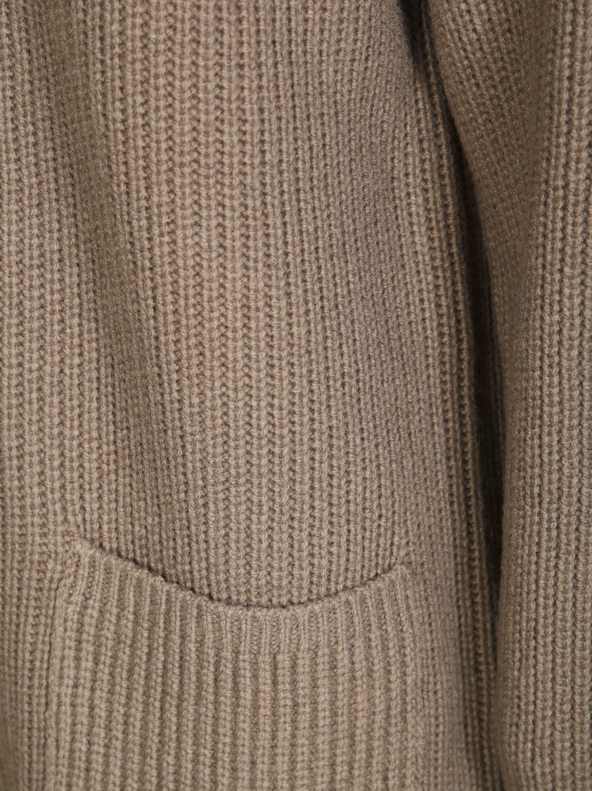 Daniele Fiesoli Ribbed Knit Cardigan With Shawl Collar