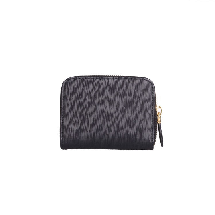 Prada Textured Black Calf Leather Wallet