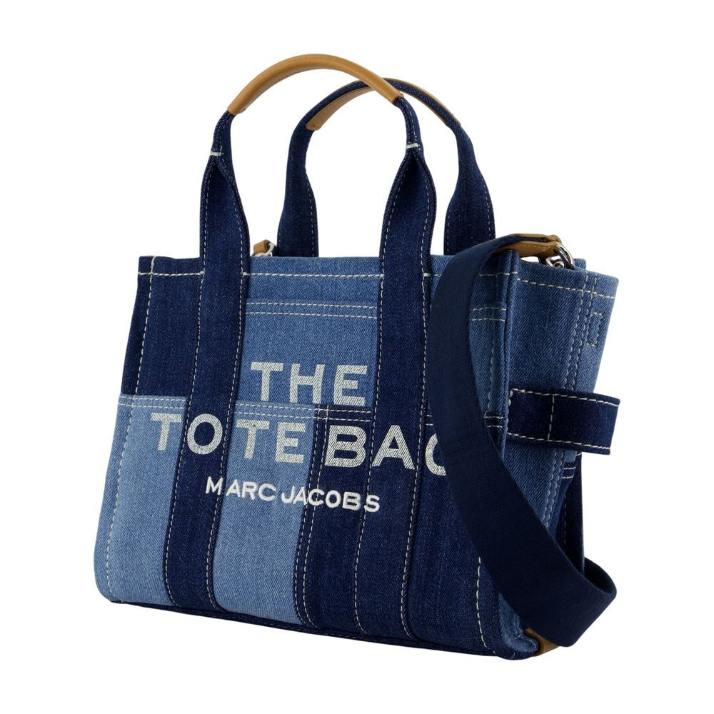 Marc Jacobs Mini Traveler Tote In Blue Denim Cotton