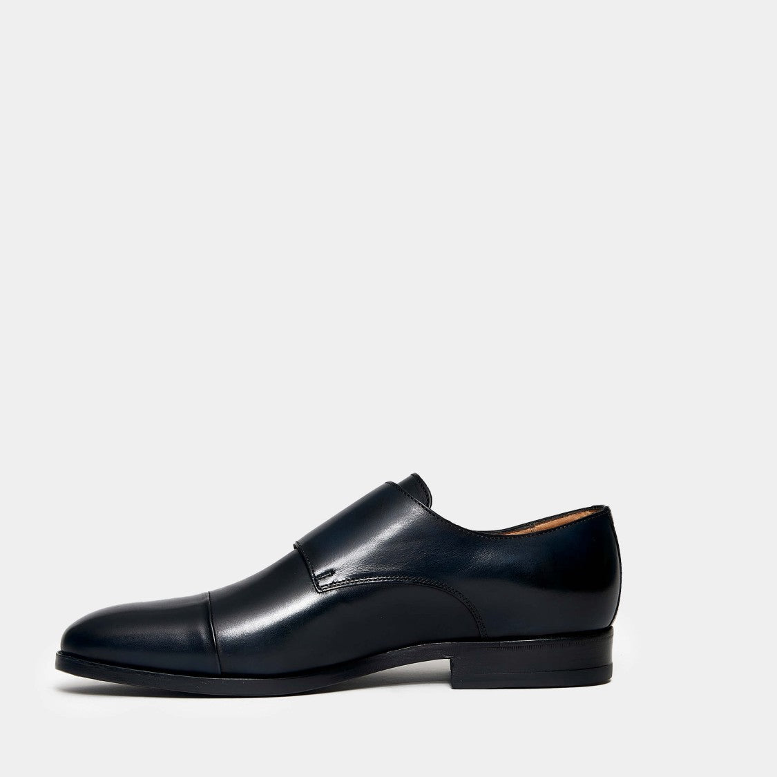 Ortigni Double Buckle In Blue Calfskin