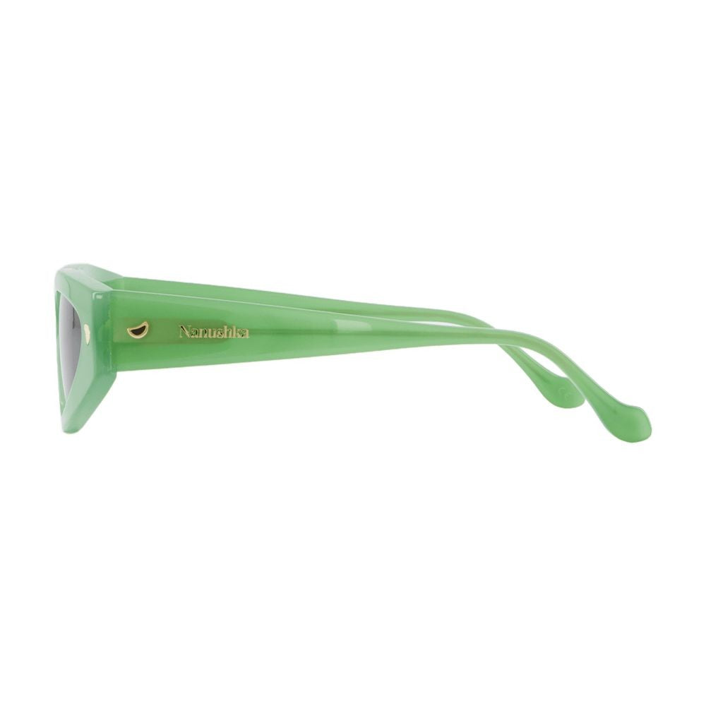 Nanushka Angular Cat-Eye Crista Sunglasses With Gold Accents