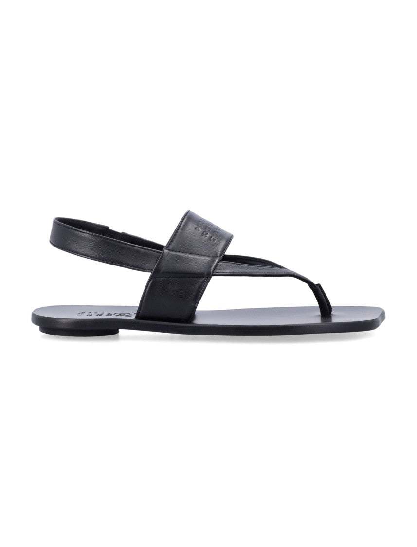 Mm6 By Maison Margiela Matte Black Minimalist Slingback Sandal
