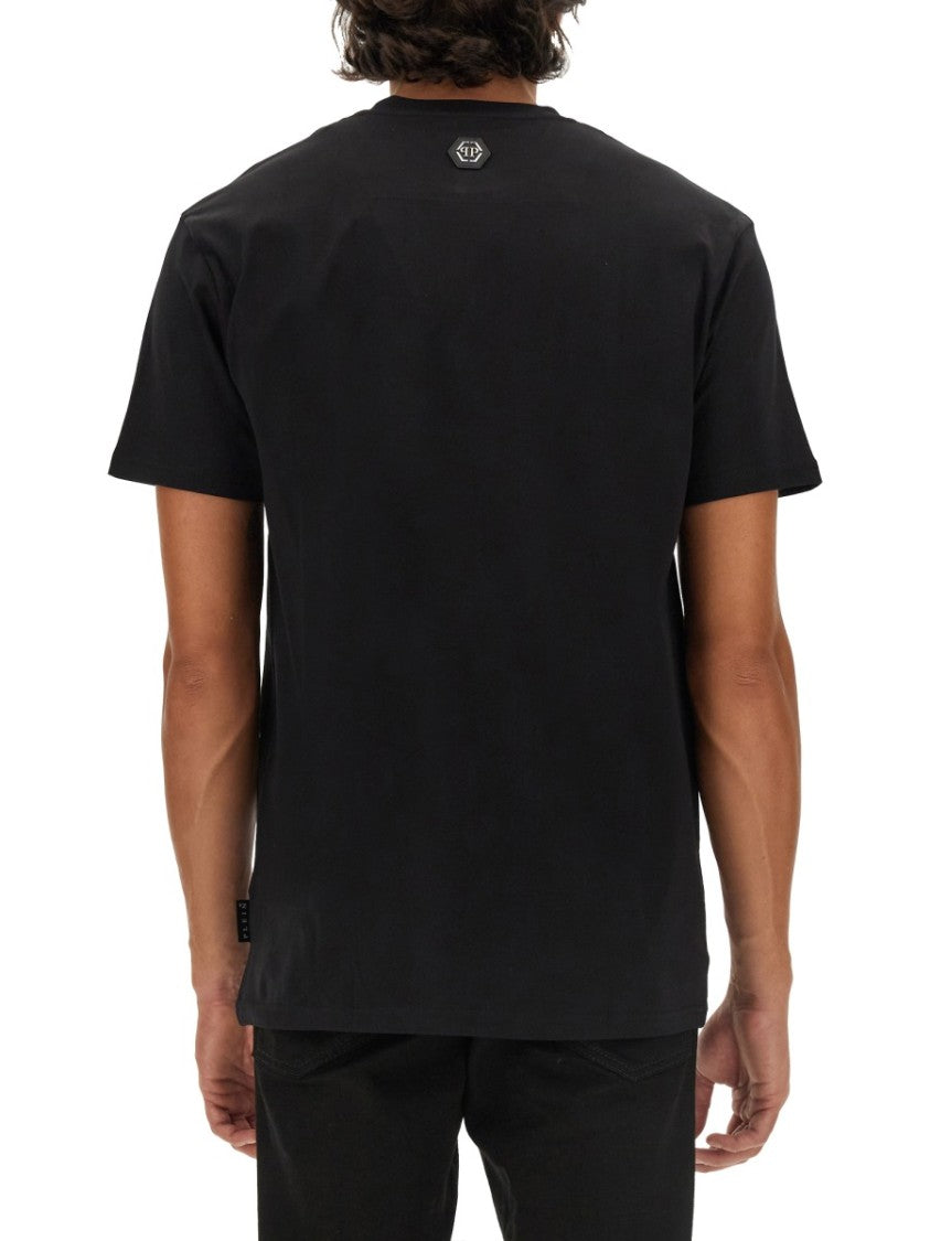 Philipp Plein Cotton T-Shirt With Iconic Logo Design