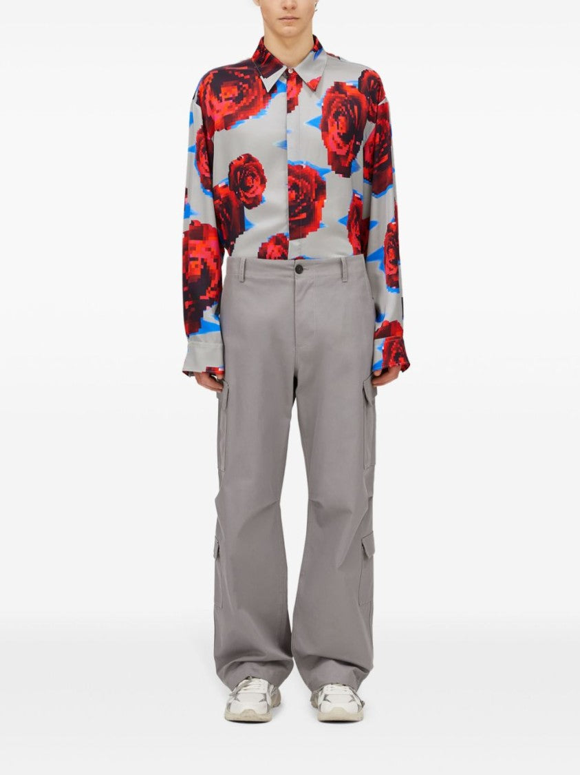 Msgm Grey Cargo Trousers