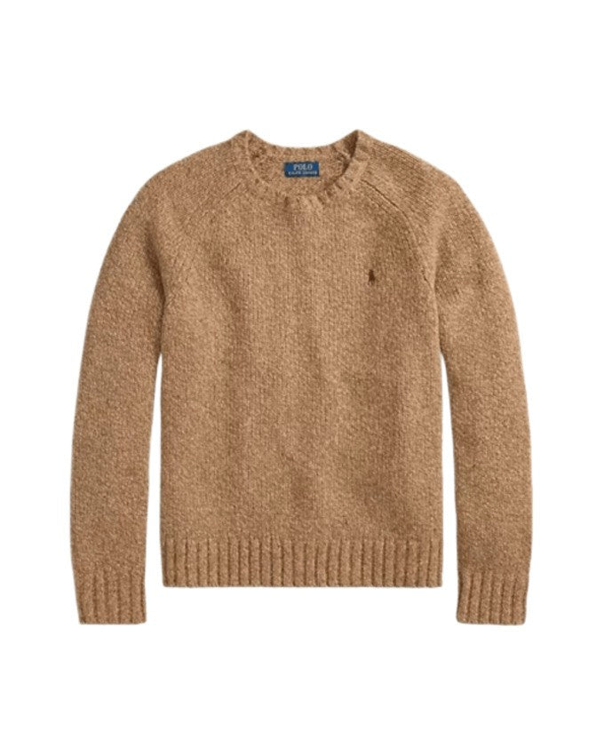 Polo Ralph Lauren Camel Marl Chunky Knit Sweatshirt