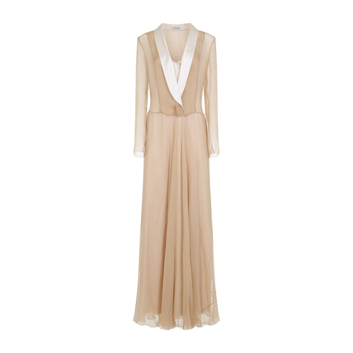 Alberta Ferretti Pink Silk Chiffon Long Dress