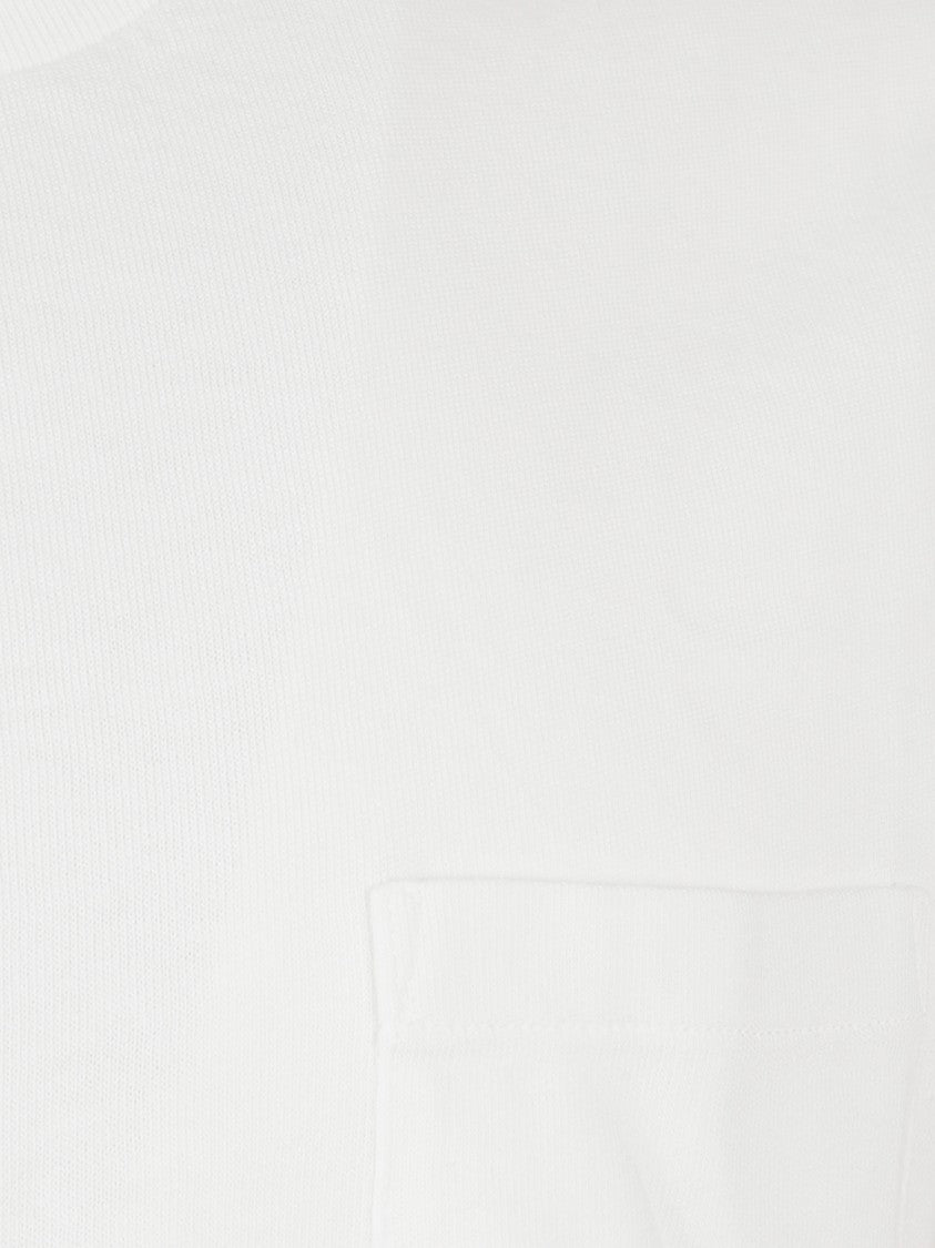 Tom Ford White Cotton T-Shirt With Chest Pocket