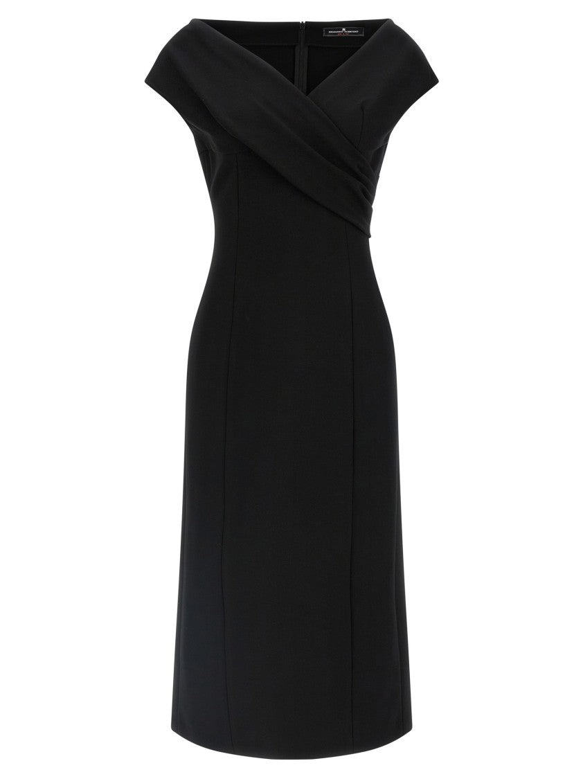 Ermanno Scervino Midi Dress With Crossover Front