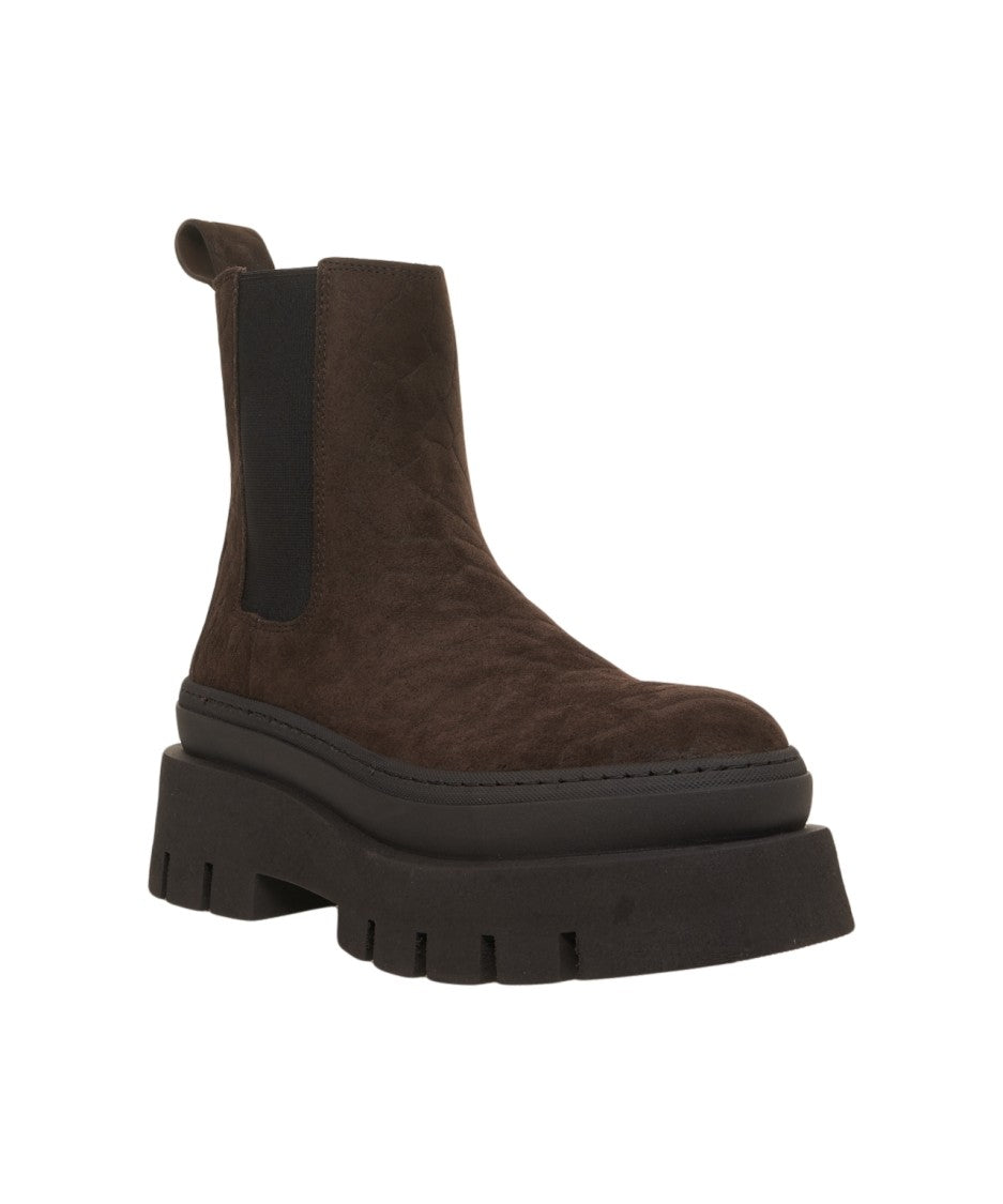Copenaghen Suede Ankle Boots With Platform Sole