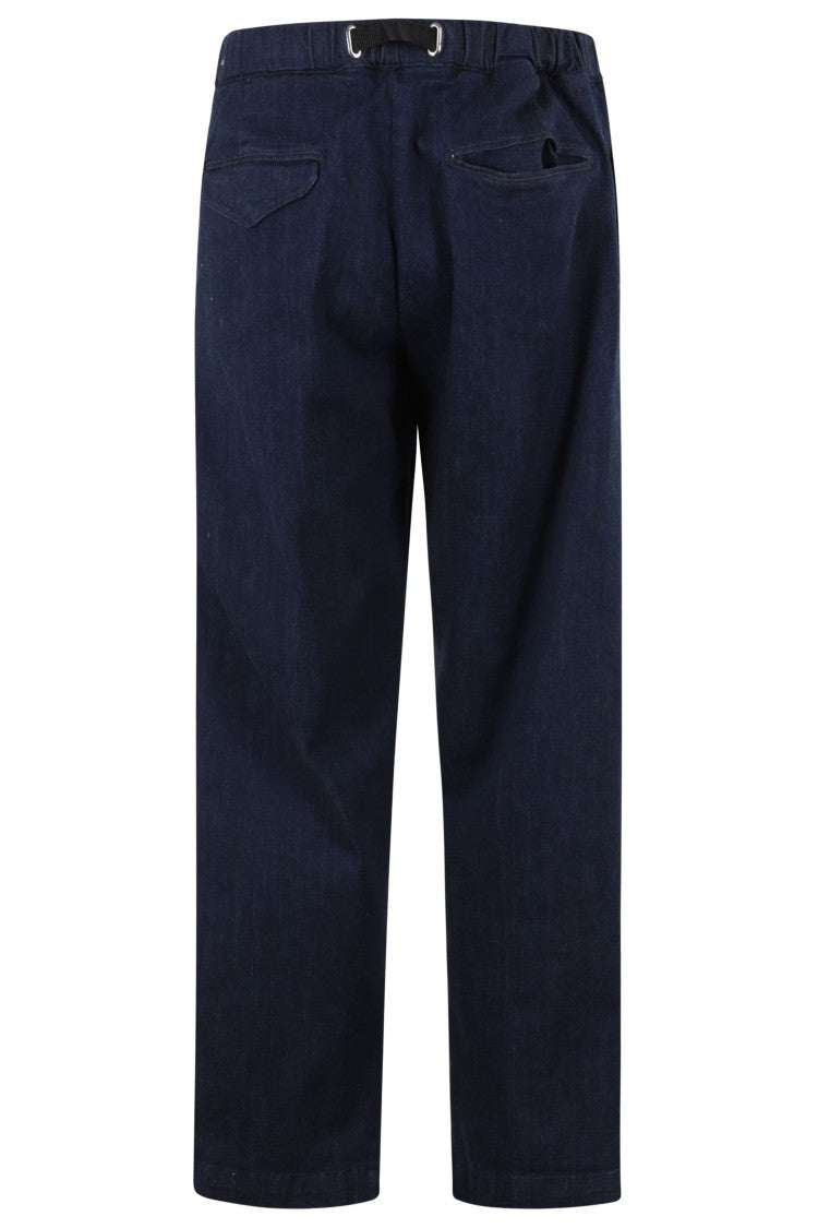 White Sand Relaxed Fit Cotton Trousers