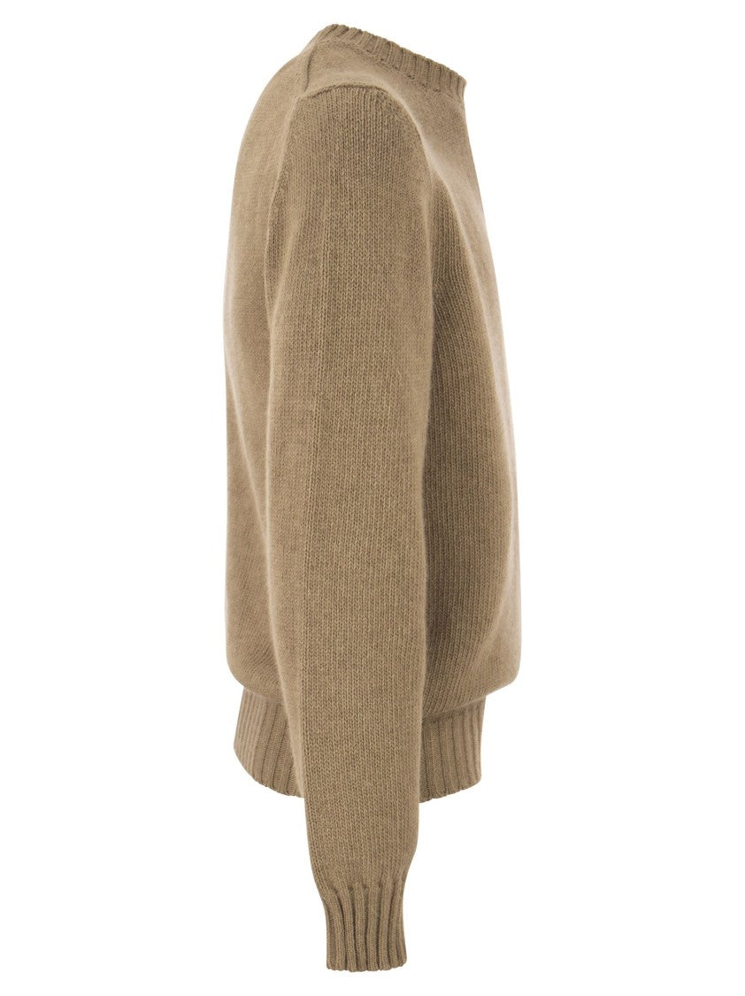 Pt Torino Crew-Neck Pullover In Wool And Angora Blend