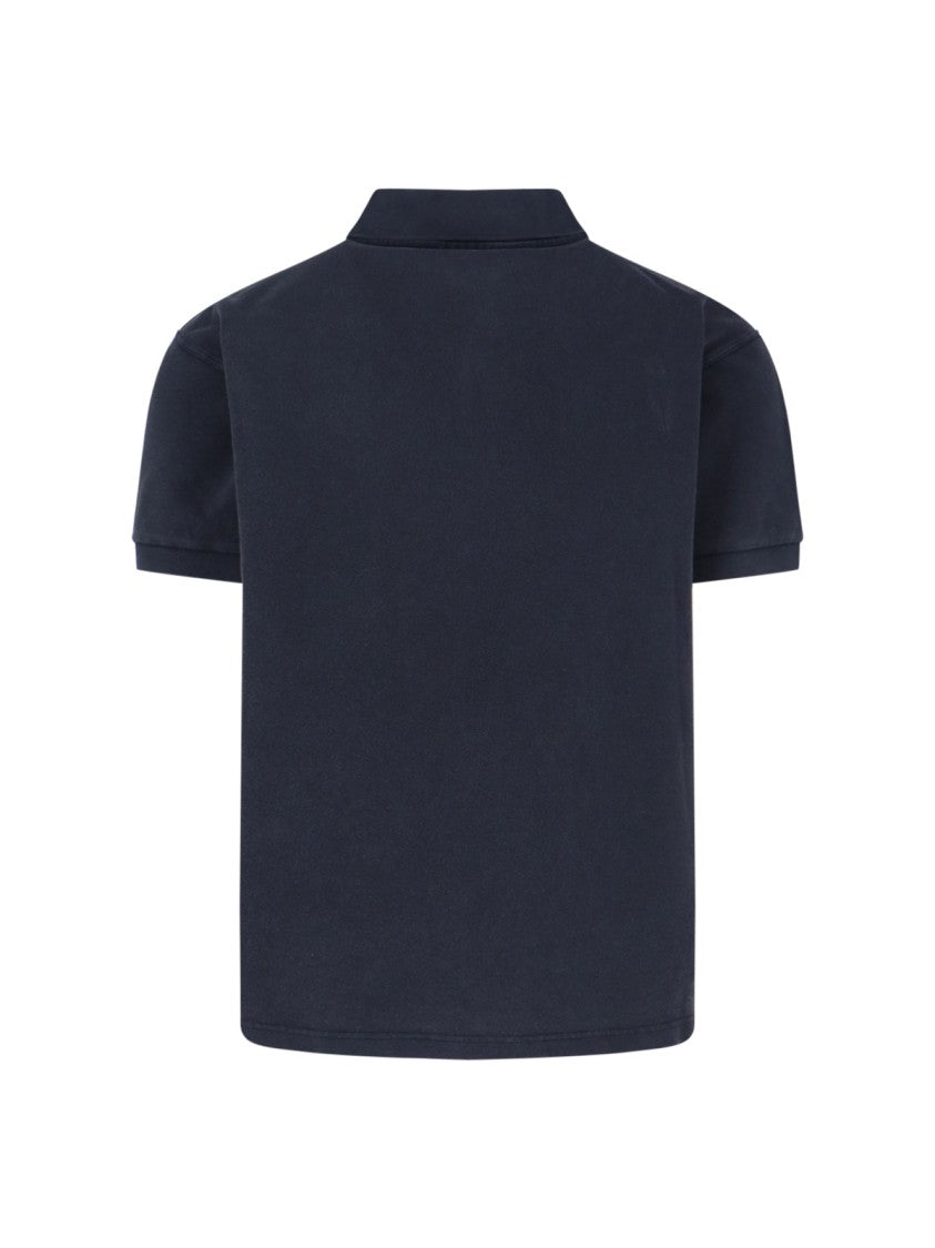 Balenciaga Embroidered Polo Shirt – Black/Red