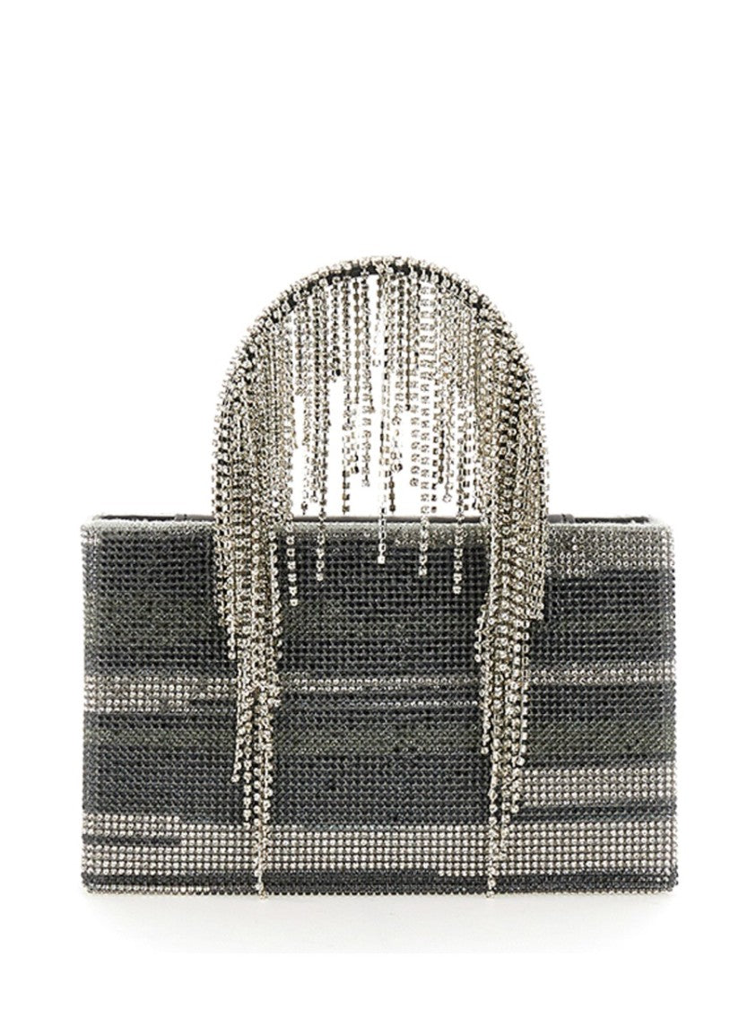Kara Structured Bag Embellished With Cascading Crystals