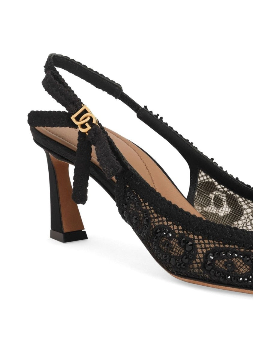 Dolce & Gabbana Pointed Toe Slingback Pumps