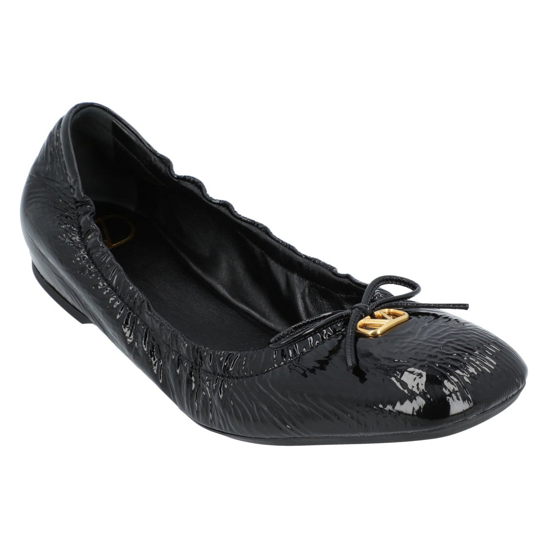Valentino Vlogo Signature Ruched Slip-On Ballerina