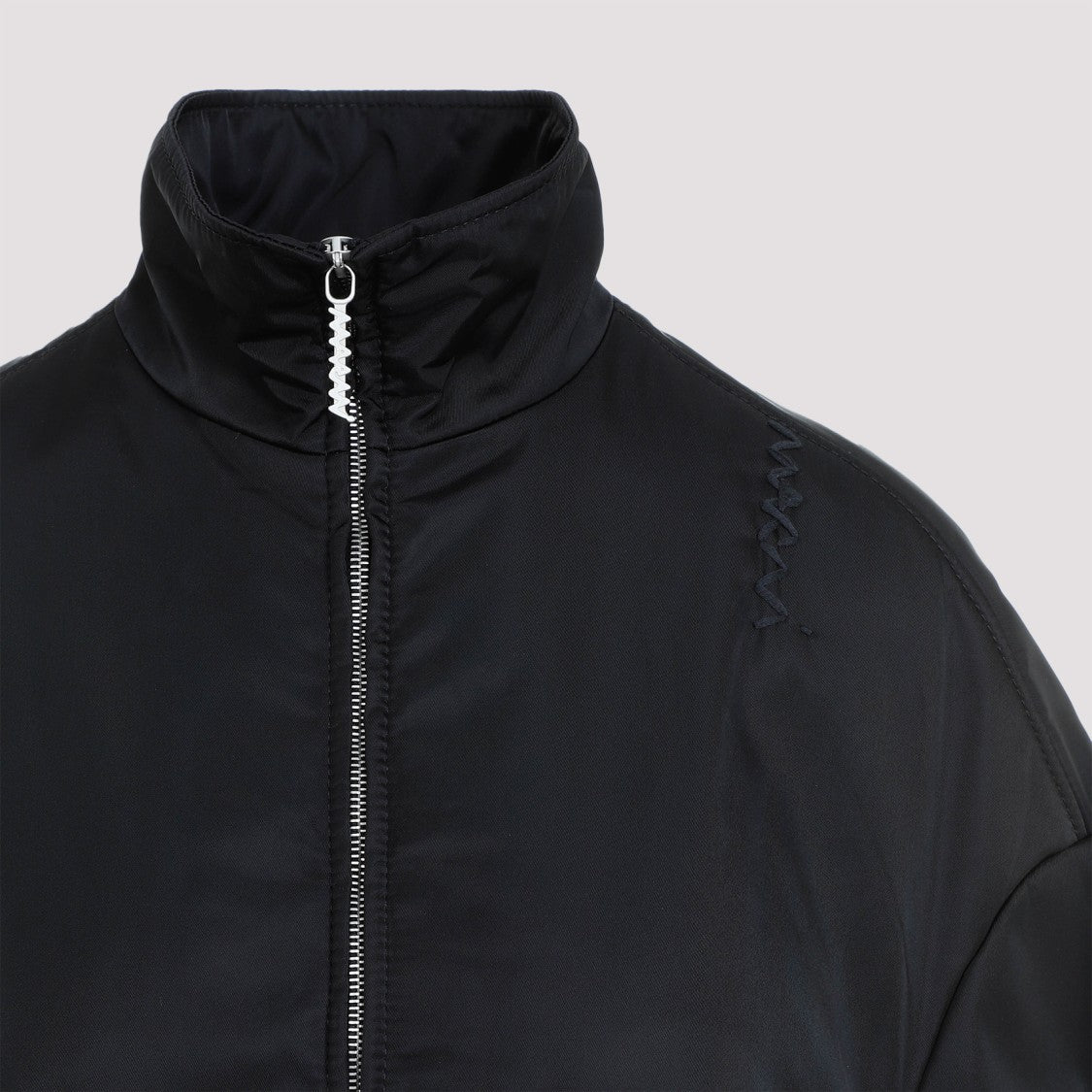 Marni Oversized Black Jacket With High Collar