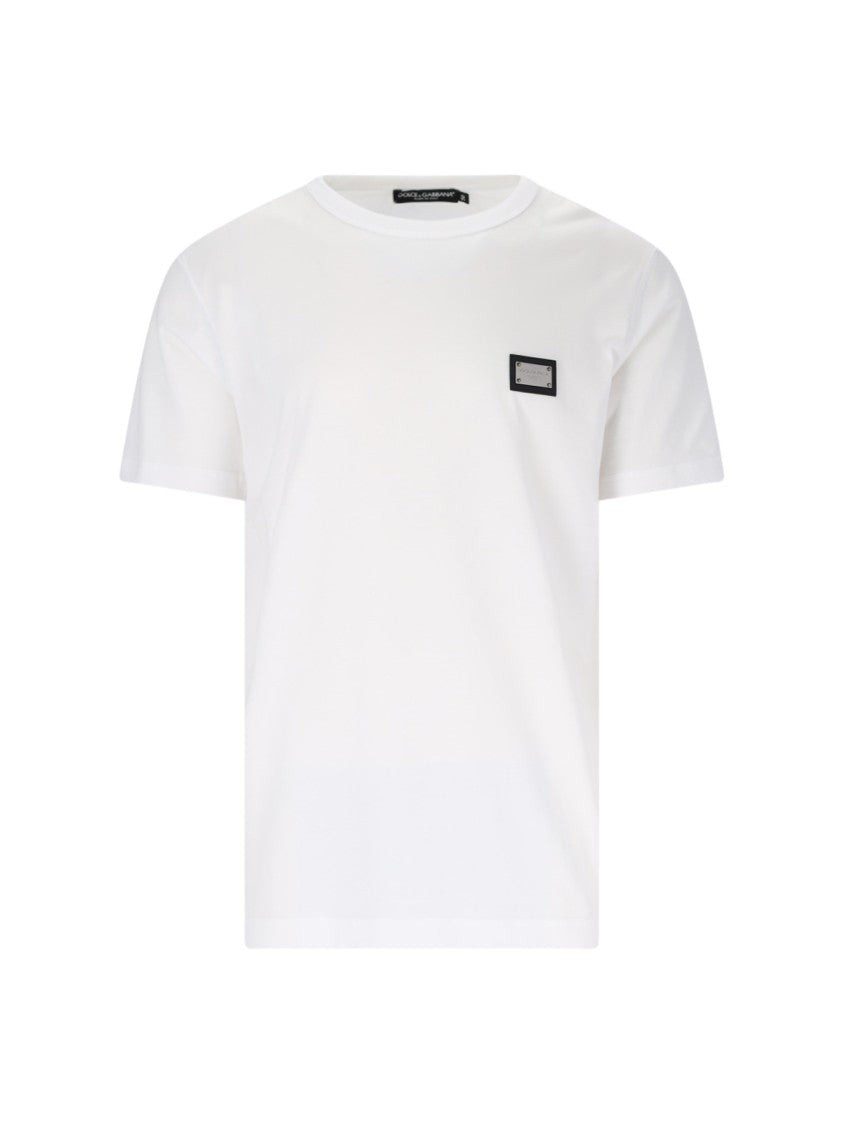 Dolce & Gabbana Logo Plaque T-Shirt – White