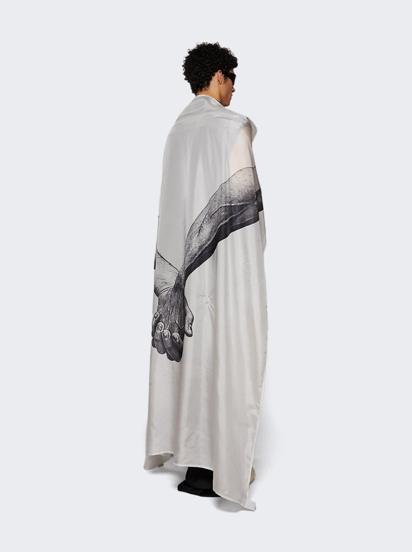 Rick Owens Woven Flag - Milk And Black