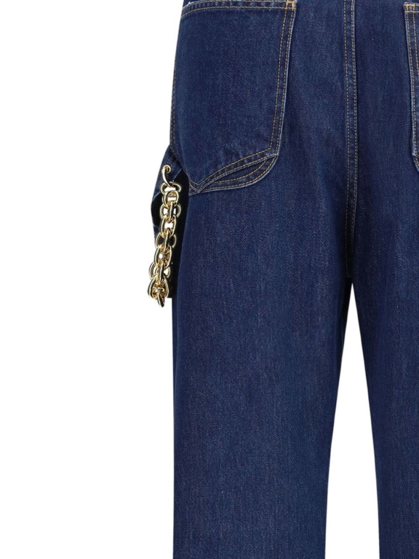 Darkpark Relaxed Fit Denim Jeans With Raw Hem