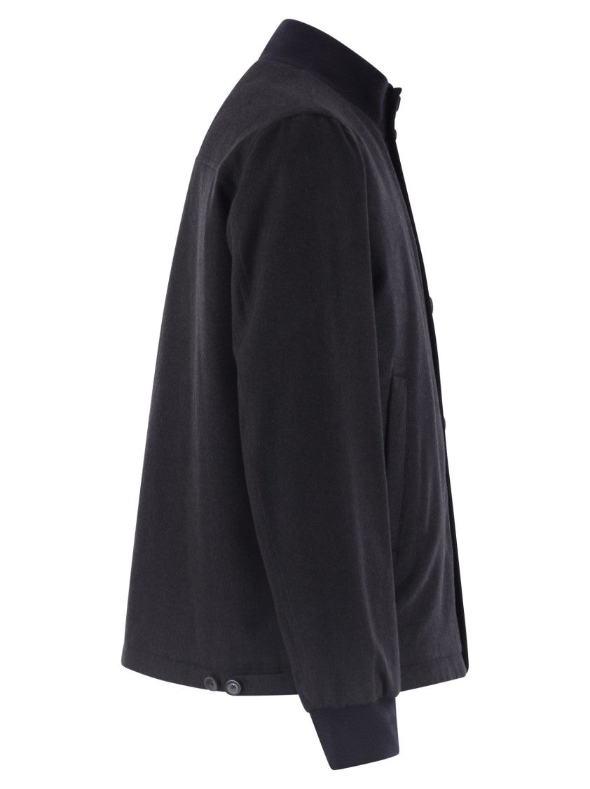 Herno Silk And Cashmere Bomber Jacket